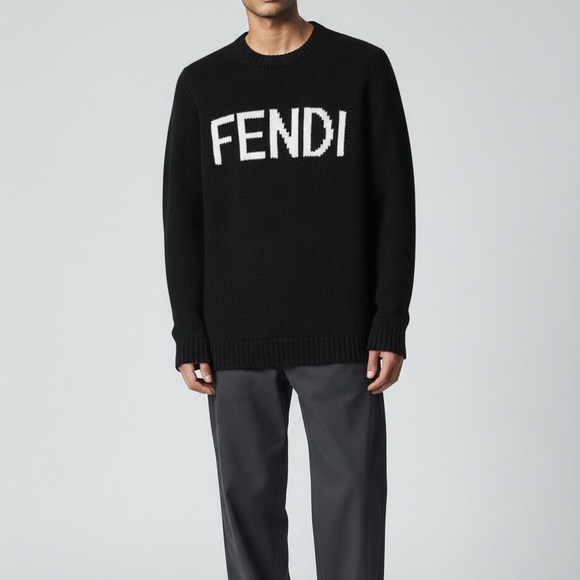 FENDI Black Wool Sweater - Picture 2 of 11